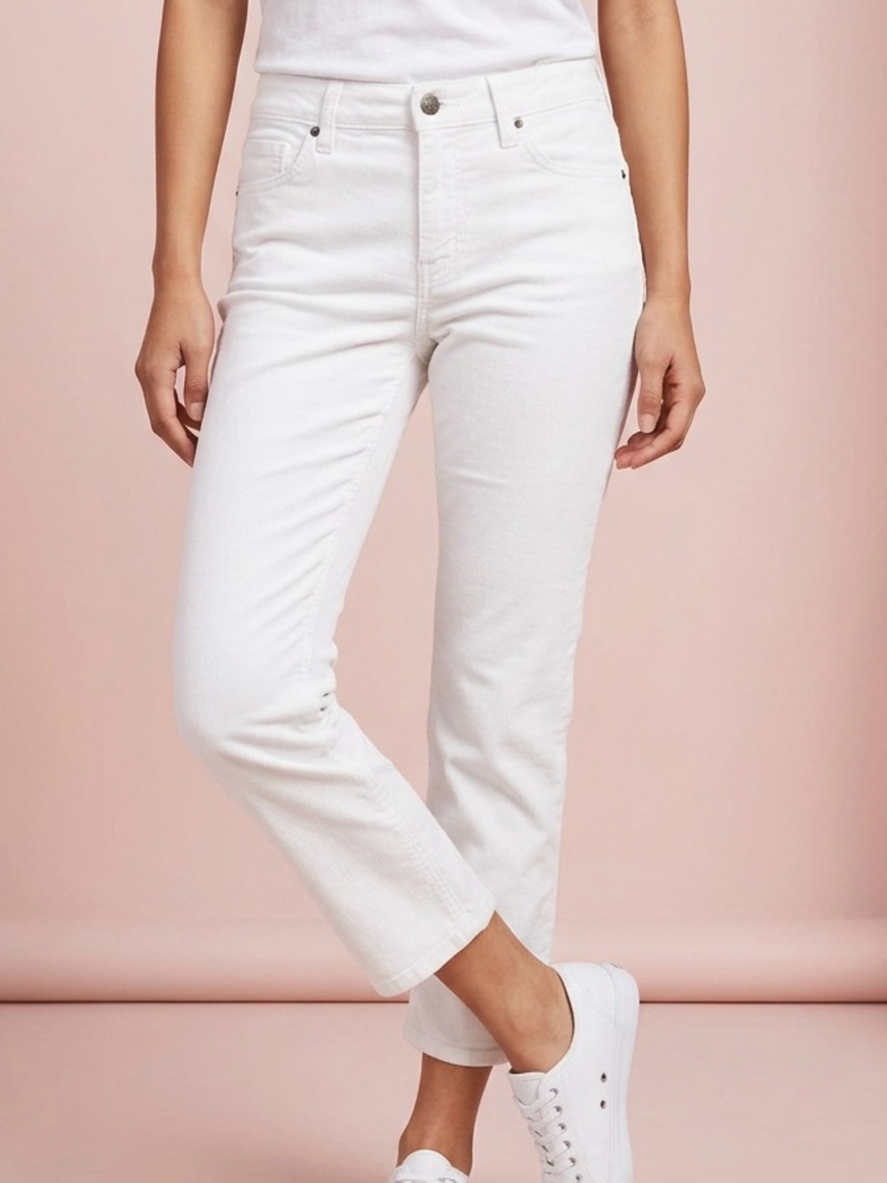 Burberry Brit White Cotton Cropped Straight Luxury Preppy Denim Jeans-30